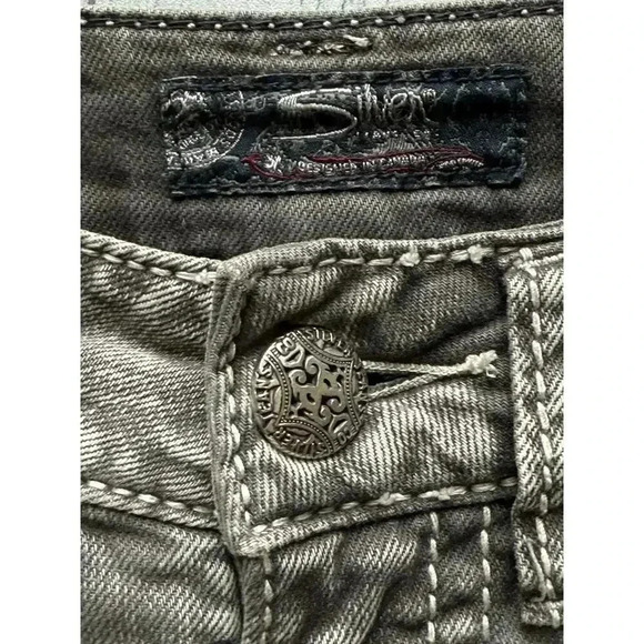 Silver Jeans Womens Grey Suki Flap Skinny Size 26x31 Distressed Soft Denim - Picture 10 of 12